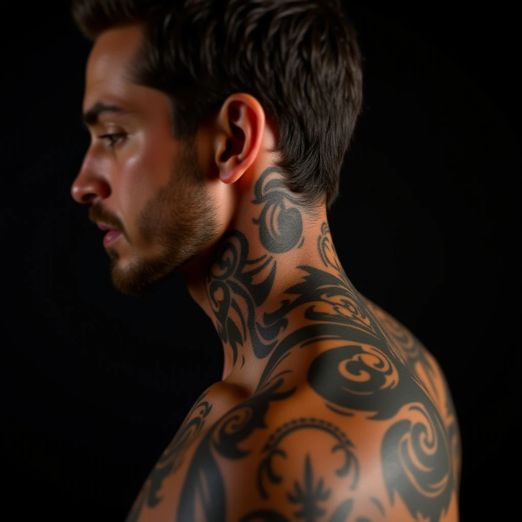 Deep Meaningful Trash Polka Tattoos Behind the Ear
