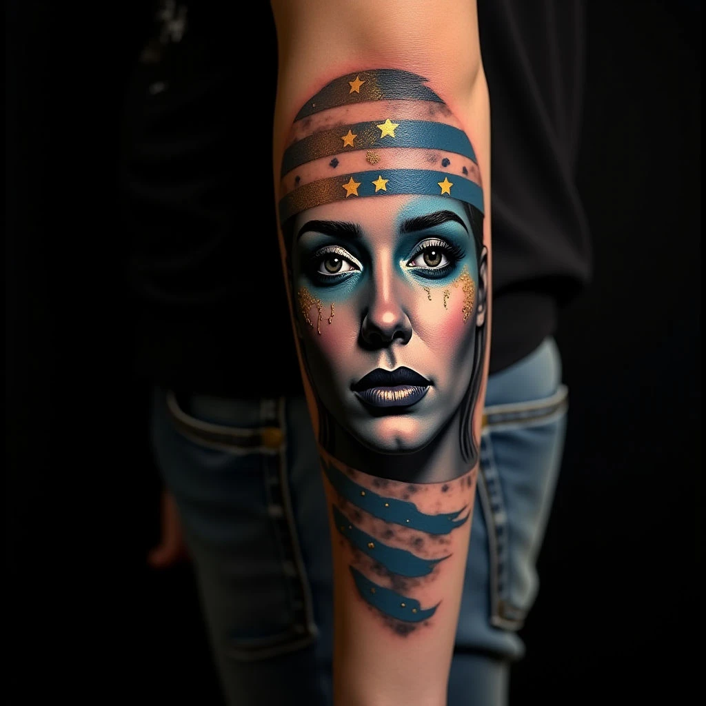 Three Lines Forearm Tattoo: Meaning & Trash Polka Inspiration