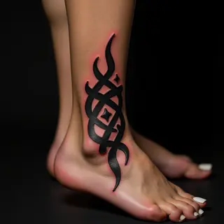 Tribal Ankle Tattoos: Symbolizing Strength & Growth