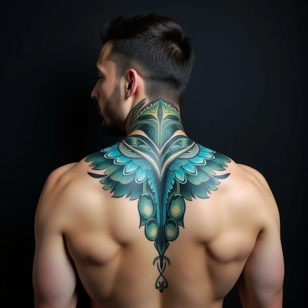 Maori Symbols Tattoos for Guys: Neck Inspiration