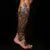 Bold Maori Leg Tattoos for Men: Japanese Style & Gold Accents