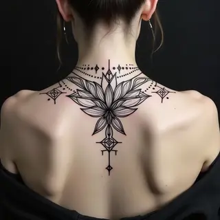 Geometric Tribal Shoulder Tattoo Design