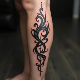 Dynamic Tribal Design on Calf