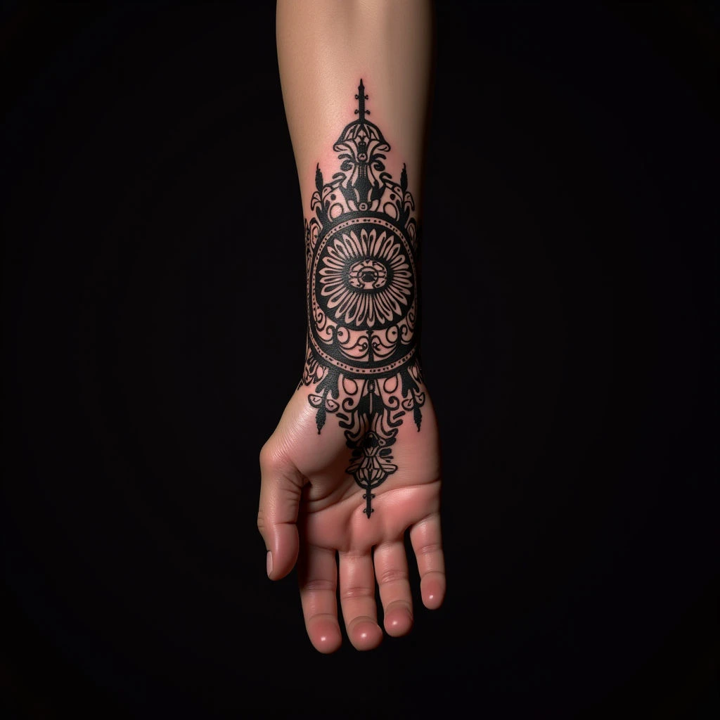 Striking Hand Tribal Mandala Tattoos for Men - Unique Designs