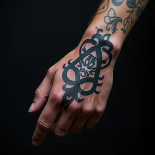 Tribal Wrist Tattoos for Men: Small Blue Designs