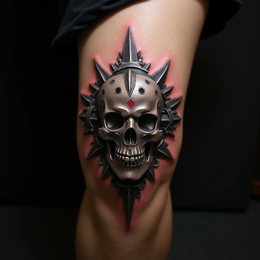 A Day to Remember Tribute: Biomechanical Knee Tattoos