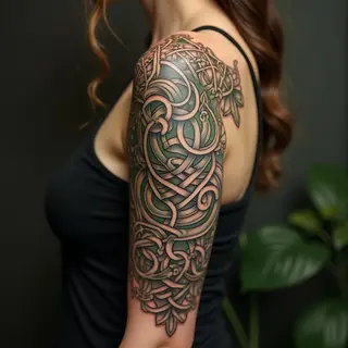 Unique Tattoo Designs for Women's Arms: A Celtic Embrace