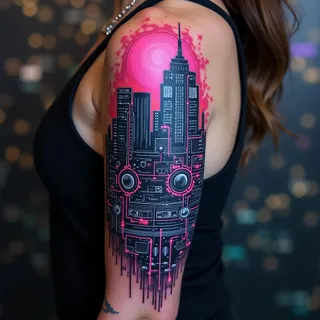 Electric Dreams: Upper Arm Tattoo Ideas for Girls