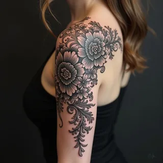 Upper Arm Tattoo Ideas for Women: Elegance & Ornamentation