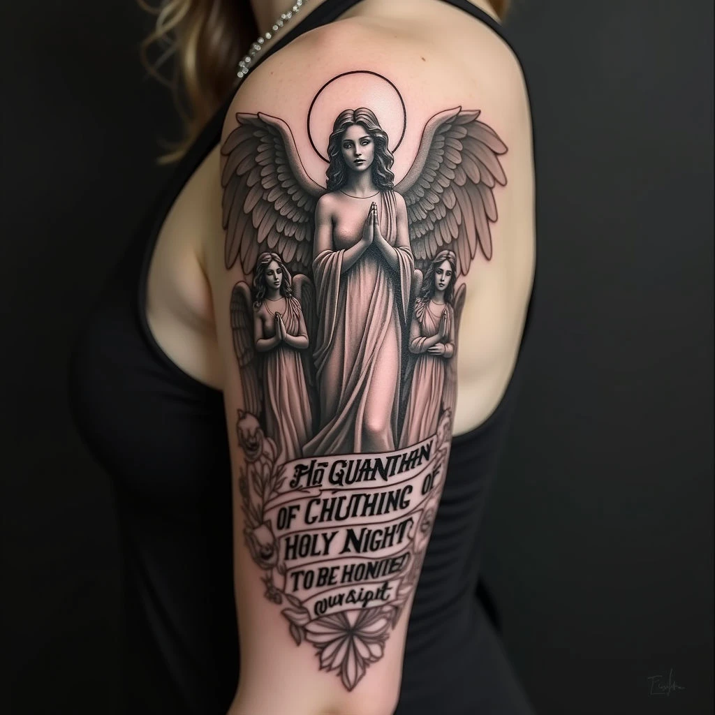 Religious Angel Tattoo Design Inspiration