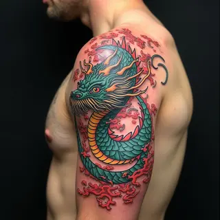 Majestic Water Dragon: A Traditional Japanese Masterpiece
