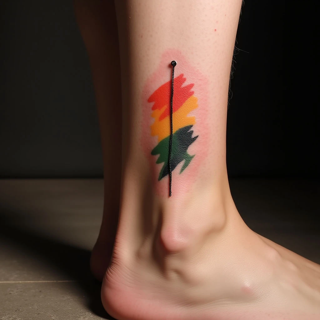 Best Friend Tattoos for Females: Watercolor Ankle Designs