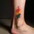 Best Friend Tattoos for Females: Watercolor Ankle Designs