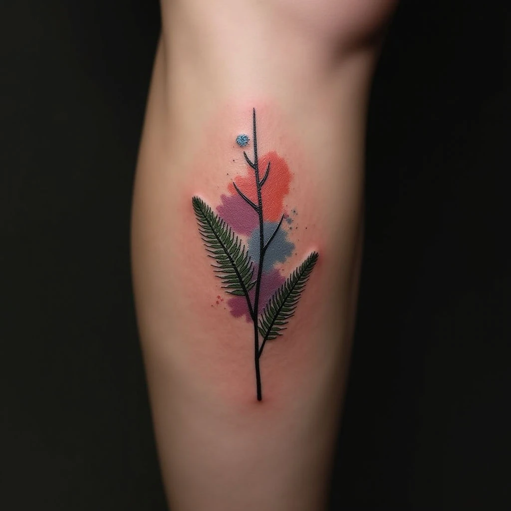 Magnificent Watercolor Calf Tattoos for Women