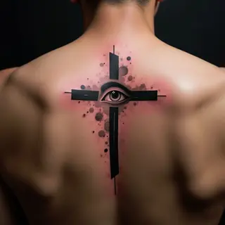 Watercolor Cross Tattoo Meaning & Symbolism on the Back