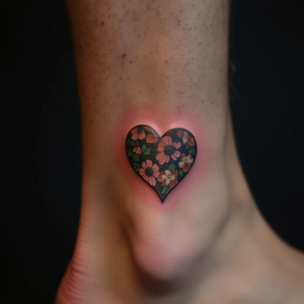 Watercolor Mom Tattoo for Men: Ankle Design Inspiration