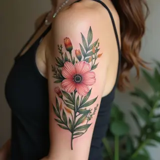 Elegant Women's Arm Tattoo Ideas: Botanical Beauty & Meaningful Designs