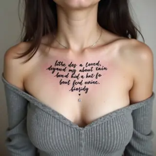 Words Tattoo on Chest for Girls: Meaning & Inspiration
